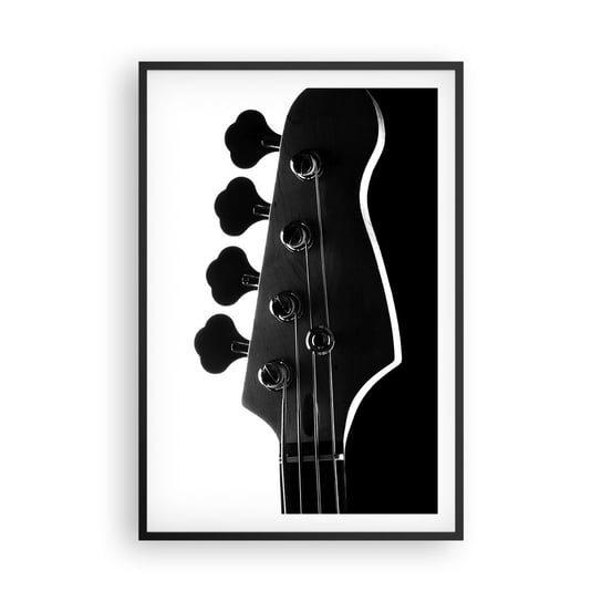 Obraz - Plakat - Rockowa cisza  - 61x91cm - Gitara Muzyka Nowoczesny - Foto Plakaty na ścianę w czarnej ramie - Plakat do Salonu Sypialni ARTTOR ARTTOR