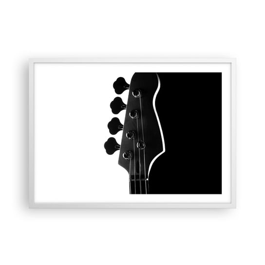 Obraz - Plakat - Rockowa cisza  - 70x50cm - Gitara Muzyka Nowoczesny - Nowoczesny modny obraz Plakat rama biała ARTTOR ARTTOR