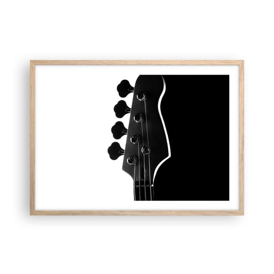 Obraz - Plakat - Rockowa cisza  - 70x50cm - Gitara Muzyka Nowoczesny - Nowoczesny modny obraz Plakat rama jasny dąb ARTTOR ARTTOR