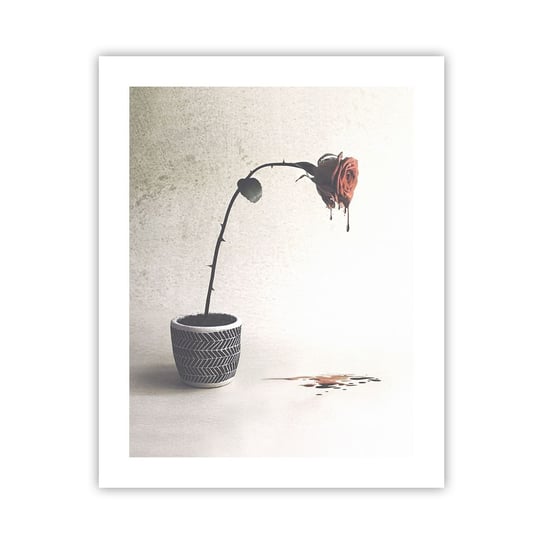 Obraz - Plakat - Rosa dolorosa - 40x50cm - Abstrakcja Róża Sztuka - Foto Plakaty bez ramy do Salonu Sypialni ARTTOR ARTTOR