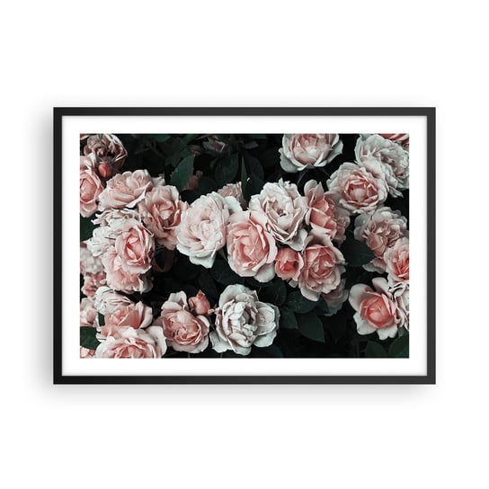 Obraz - Plakat - Różany ansamble - 70x50cm - Bukiet Kwiatów Róża Kwiaty - Nowoczesny modny obraz Plakat czarna rama ARTTOR ARTTOR