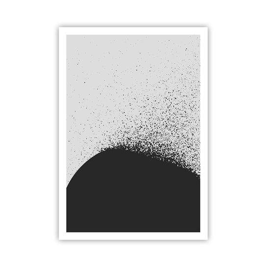 Obraz - Plakat - Ruch cząsteczek - 70x100cm - Abstrakcja Czarno-Biały Grafika - Foto Plakaty bez ramy na ścianę do Salonu Sypialni ARTTOR ARTTOR