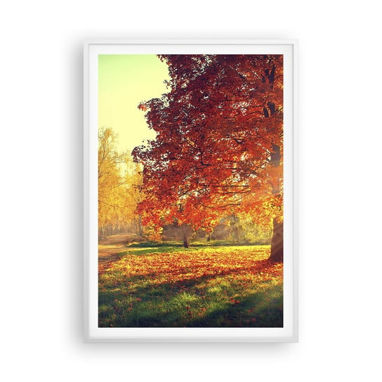 Obraz - Plakat - Rude jest piękne - 70x100cm - Krajobraz Park Natura - Foto Plakaty w ramie koloru białego do Salonu Sypialni ARTTOR ARTTOR