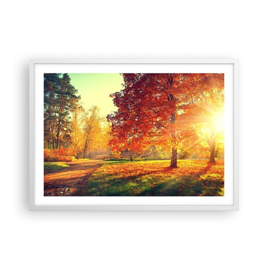 Obraz - Plakat - Rude jest piękne - 70x50cm - Krajobraz Park Natura - Nowoczesny modny obraz Plakat rama biała ARTTOR ARTTOR