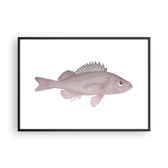 Obraz - Plakat - Ryba wielkooka - 100x70cm - Ryba Podwodny Minimalistyczny - Foto Plakaty w ramie koloru czarnego do Salonu Sypialni ARTTOR ARTTOR
