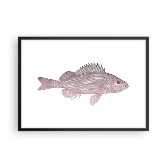 Obraz - Plakat - Ryba wielkooka - 70x50cm - Ryba Podwodny Minimalistyczny - Nowoczesny modny obraz Plakat czarna rama ARTTOR ARTTOR