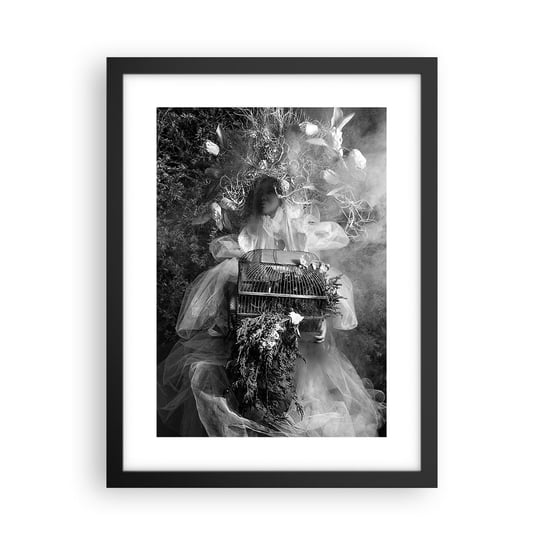 Obraz - Plakat - Sama Matka – Natura - 30x40cm - Abstrakcja Vintage Kobieta - Foto Plakaty na ścianę w czarnej ramie - Plakat do Salonu Sypialni ARTTOR ARTTOR
