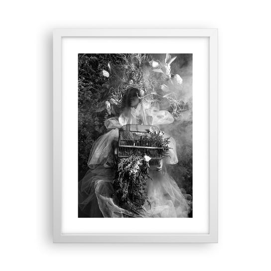 Obraz - Plakat - Sama Matka – Natura - 30x40cm - Abstrakcja Vintage Kobieta - Foto Plakaty na ścianę w ramie białej - Plakat do Salonu Sypialni ARTTOR ARTTOR