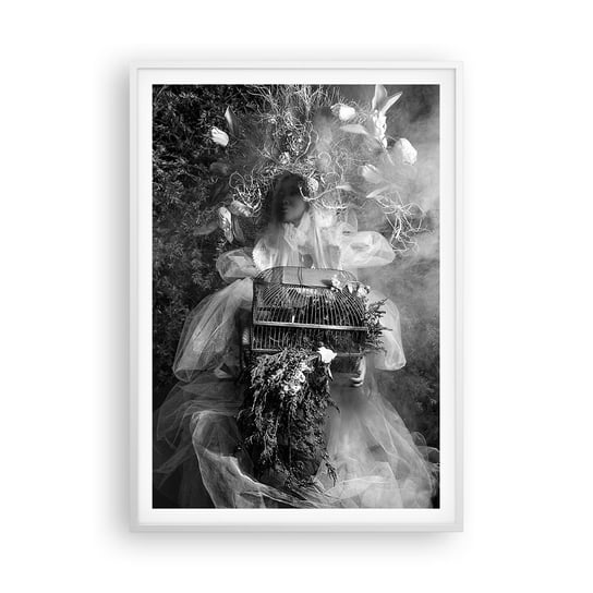 Obraz - Plakat - Sama Matka – Natura - 70x100cm - Abstrakcja Vintage Kobieta - Foto Plakaty w ramie koloru białego do Salonu Sypialni ARTTOR ARTTOR