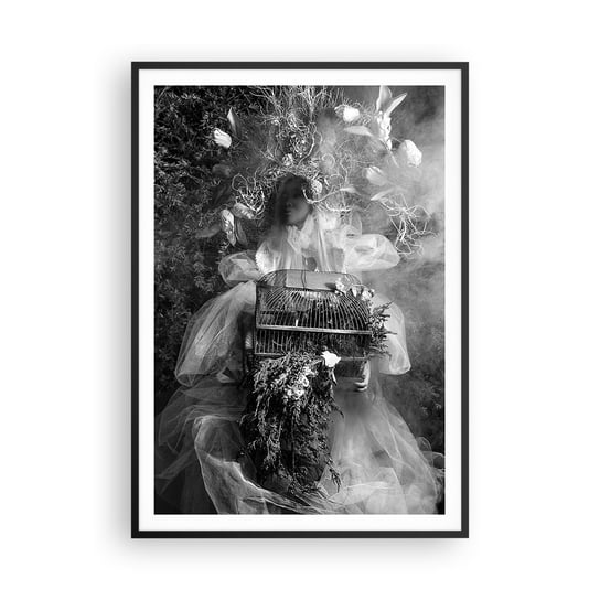 Obraz - Plakat - Sama Matka – Natura - 70x100cm - Abstrakcja Vintage Kobieta - Foto Plakaty w ramie koloru czarnego do Salonu Sypialni ARTTOR ARTTOR