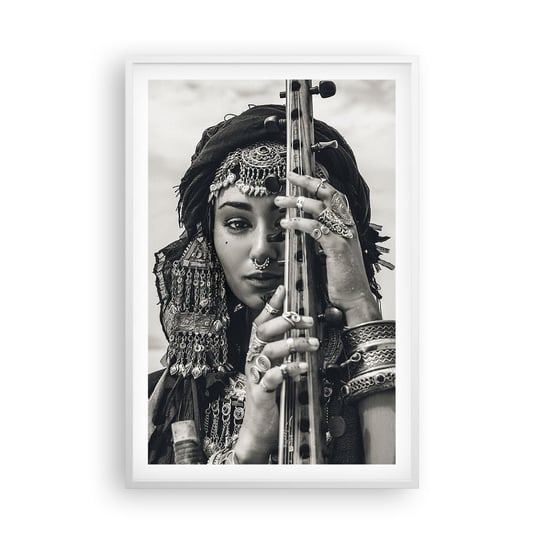 Obraz - Plakat - Sama muzyka orientu - 61x91cm - Kobieta Boho Biżuteria - Foto Plakaty na ścianę w ramie białej - Plakat do Salonu Sypialni ARTTOR ARTTOR