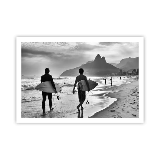 Obraz - Plakat - Samba na jedną falę - 91x61cm - Surfer Brazylia Morze - Foto Plakaty na ścianę bez ramy - Plakat do Salonu Sypialni ARTTOR ARTTOR
