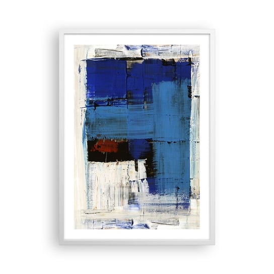 Obraz - Plakat - Sekret błękitu - 50x70cm - Abstrakcja Sztuka Nowoczesność - Nowoczesny modny obraz Plakat rama biała ARTTOR ARTTOR