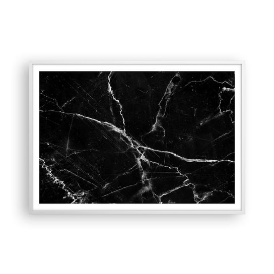 Obraz - Plakat - Sekretne życie kamienia - 100x70cm - Marmur Elegancki Kamień - Foto Plakaty w ramie koloru białego do Salonu Sypialni ARTTOR ARTTOR