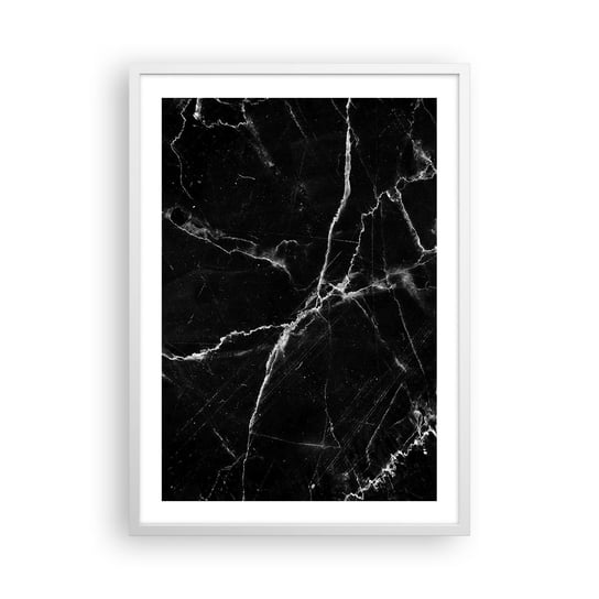 Obraz - Plakat - Sekretne życie kamienia - 50x70cm - Marmur Elegancki Kamień - Nowoczesny modny obraz Plakat rama biała ARTTOR ARTTOR