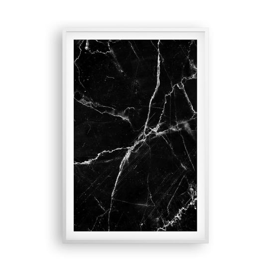Obraz - Plakat - Sekretne życie kamienia - 61x91cm - Marmur Elegancki Kamień - Foto Plakaty na ścianę w ramie białej - Plakat do Salonu Sypialni ARTTOR ARTTOR