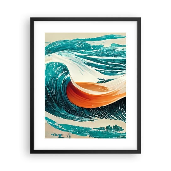 Obraz - Plakat - Sen surfera - 40x50cm - Fale Morze Ocean - Foto Plakaty w ramie koloru czarnego do Salonu Sypialni ARTTOR ARTTOR