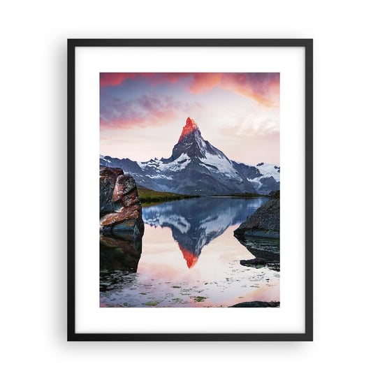 Obraz - Plakat - Serce gór jest gorące - 40x50cm - Krajobraz Góry Natura - Foto Plakaty w ramie koloru czarnego do Salonu Sypialni ARTTOR ARTTOR
