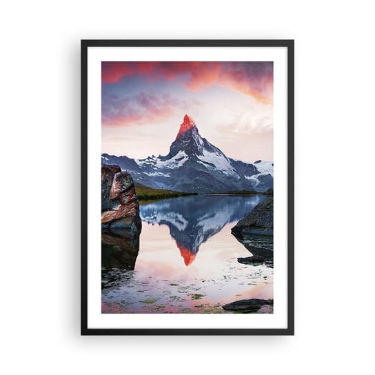 Obraz - Plakat - Serce gór jest gorące - 50x70cm - Krajobraz Góry Natura - Nowoczesny modny obraz Plakat czarna rama ARTTOR ARTTOR
