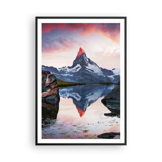 Obraz - Plakat - Serce gór jest gorące - 70x100cm - Krajobraz Góry Natura - Foto Plakaty w ramie koloru czarnego do Salonu Sypialni ARTTOR ARTTOR