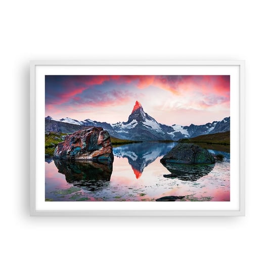Obraz - Plakat - Serce gór jest gorące - 70x50cm - Krajobraz Góry Natura - Nowoczesny modny obraz Plakat rama biała ARTTOR ARTTOR