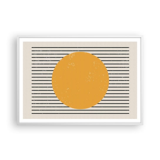 Obraz - Plakat - Siła prostoty - 100x70cm - Słońce Koło Linie - Foto Plakaty w ramie koloru białego do Salonu Sypialni ARTTOR ARTTOR