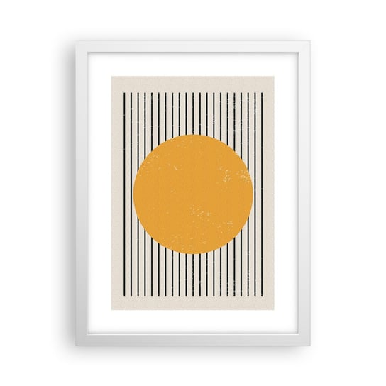 Obraz - Plakat - Siła prostoty - 30x40cm - Słońce Koło Linie - Foto Plakaty na ścianę w ramie białej - Plakat do Salonu Sypialni ARTTOR ARTTOR