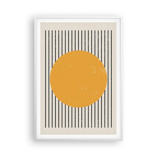 Obraz - Plakat - Siła prostoty - 70x100cm - Słońce Koło Linie - Foto Plakaty w ramie koloru białego do Salonu Sypialni ARTTOR ARTTOR