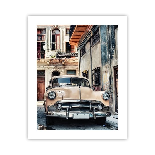 Obraz - Plakat - Sjesta w Hawanie - 40x50cm - Samochód Vintage Architektura Miasto - Foto Plakaty bez ramy do Salonu Sypialni ARTTOR ARTTOR