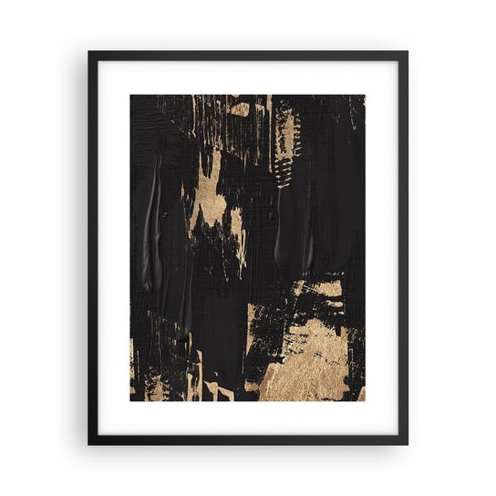 Obraz - Plakat - Ślad dotyku - 40x50cm - Abstrakcja Sztuka Art Deco - Foto Plakaty w ramie koloru czarnego do Salonu Sypialni ARTTOR ARTTOR