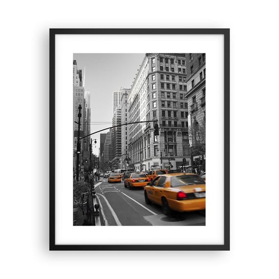 Obraz - Plakat - Słońca wielkiego miasta - 40x50cm - Miasto Nowy Jork Manhattan - Foto Plakaty w ramie koloru czarnego do Salonu Sypialni ARTTOR ARTTOR