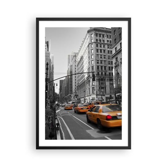 Obraz - Plakat - Słońca wielkiego miasta - 50x70cm - Miasto Nowy Jork Manhattan - Nowoczesny modny obraz Plakat czarna rama ARTTOR ARTTOR