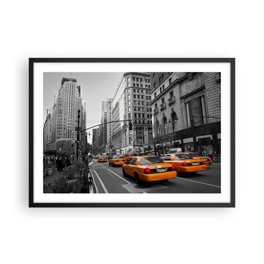 Obraz - Plakat - Słońca wielkiego miasta - 70x50cm - Miasto Nowy Jork Manhattan - Nowoczesny modny obraz Plakat czarna rama ARTTOR ARTTOR