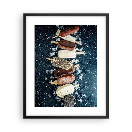 Obraz - Plakat - Smak gorącego lata - 40x50cm - Lody Gastronomia Jedzenie - Foto Plakaty w ramie koloru czarnego do Salonu Sypialni ARTTOR ARTTOR
