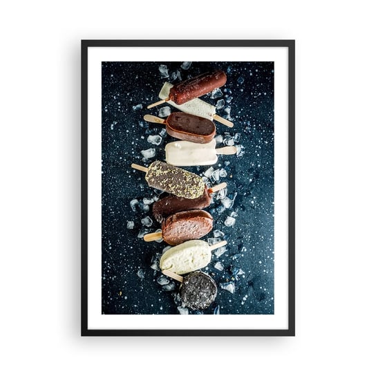 Obraz - Plakat - Smak gorącego lata - 50x70cm - Lody Gastronomia Jedzenie - Nowoczesny modny obraz Plakat czarna rama ARTTOR ARTTOR