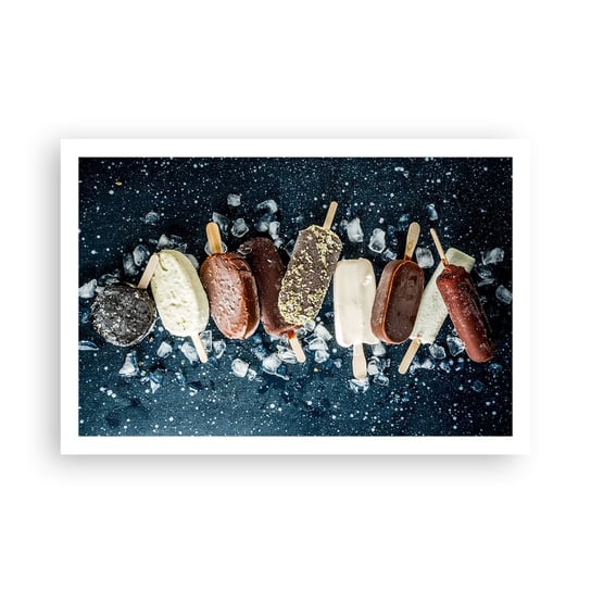 Obraz - Plakat - Smak gorącego lata - 91x61cm - Lody Gastronomia Jedzenie - Foto Plakaty na ścianę bez ramy - Plakat do Salonu Sypialni ARTTOR ARTTOR