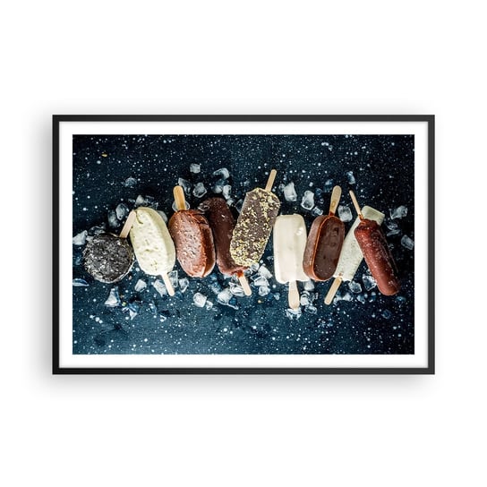 Obraz - Plakat - Smak gorącego lata - 91x61cm - Lody Gastronomia Jedzenie - Foto Plakaty na ścianę w czarnej ramie - Plakat do Salonu Sypialni ARTTOR ARTTOR