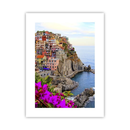 Obraz - Plakat - Śmiejące się miasto - 30x40cm - Krajobraz Manarola Włochy - Foto Plakaty na ścianę bez ramy - Plakat do Salonu Sypialni ARTTOR ARTTOR