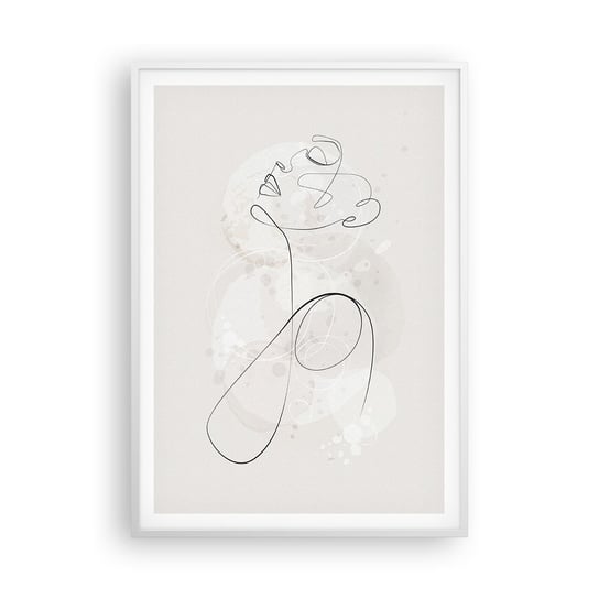 Obraz - Plakat - Spirala piękna - 70x100cm - Grafika Kobieta Sztuka - Foto Plakaty w ramie koloru białego do Salonu Sypialni ARTTOR ARTTOR