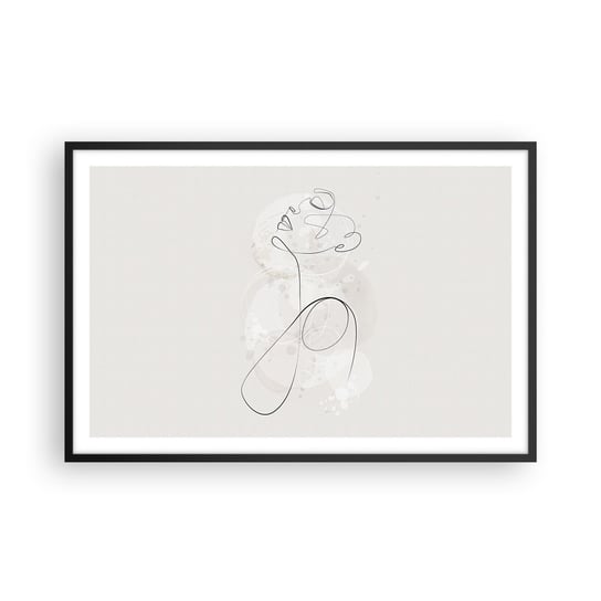 Obraz - Plakat - Spirala piękna - 91x61cm - Grafika Kobieta Sztuka - Foto Plakaty na ścianę w czarnej ramie - Plakat do Salonu Sypialni ARTTOR ARTTOR