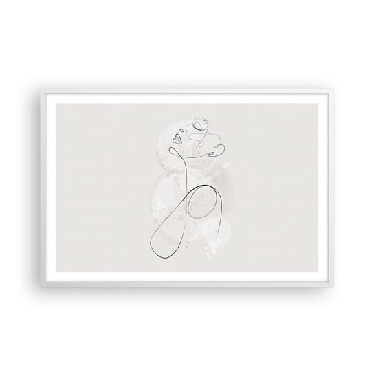Obraz - Plakat - Spirala piękna - 91x61cm - Grafika Kobieta Sztuka - Foto Plakaty na ścianę w ramie białej - Plakat do Salonu Sypialni ARTTOR ARTTOR