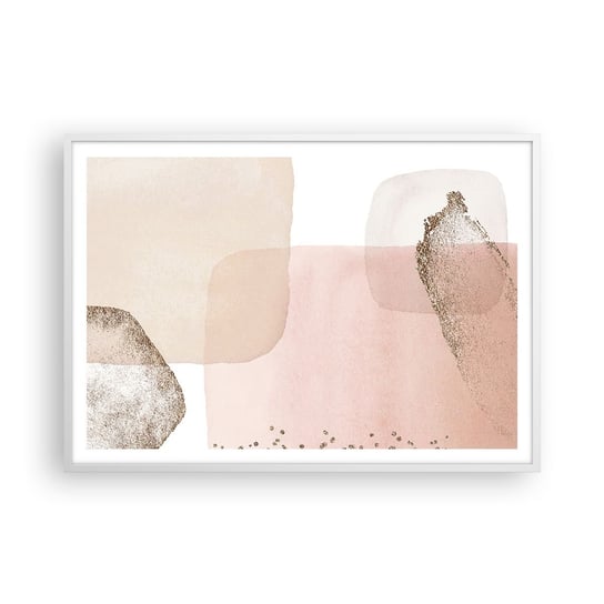 Obraz - Plakat - Spojrzenie przez kolor - 100x70cm - Abstrakcja Sztuka Nowoczesny Wzór - Foto Plakaty w ramie koloru białego do Salonu Sypialni ARTTOR ARTTOR