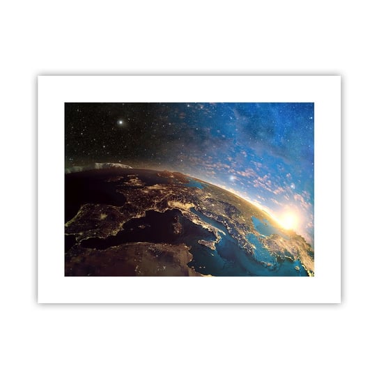 Obraz - Plakat - Spójrzmy na siebie z dystansu - 40x30cm - Kosmos Planet Ziemia Kula Ziemska - Foto Plakaty na ścianę bez ramy - Plakat do Salonu Sypialni ARTTOR ARTTOR
