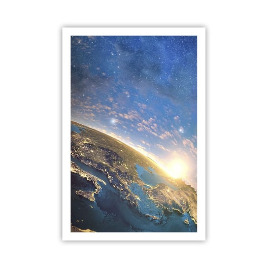 Obraz - Plakat - Spójrzmy na siebie z dystansu - 61x91cm - Kosmos Planet Ziemia Kula Ziemska - Foto Plakaty na ścianę bez ramy - Plakat do Salonu Sypialni ARTTOR ARTTOR