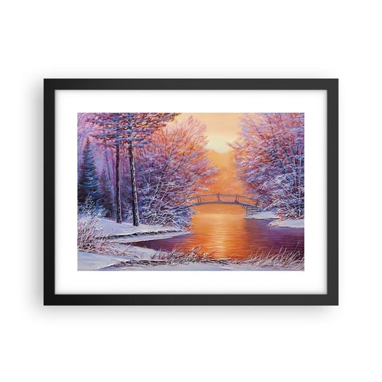 Obraz - Plakat - Spotkajmy się tu - 40x30cm - Krajobraz Park Most - Foto Plakaty na ścianę w czarnej ramie - Plakat do Salonu Sypialni ARTTOR ARTTOR