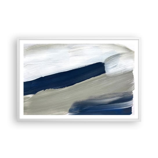 Obraz - Plakat - Spotkanie z bielą - 91x61cm - Sztuka Minimalistyczny Nowoczesny - Foto Plakaty na ścianę w ramie białej - Plakat do Salonu Sypialni ARTTOR ARTTOR