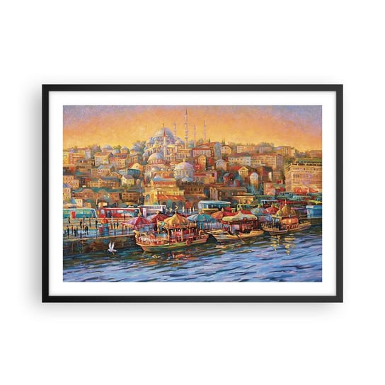 Obraz - Plakat - Stambulska opowieść - 70x50cm - Architektura Miasto Stambuł - Nowoczesny modny obraz Plakat czarna rama ARTTOR ARTTOR
