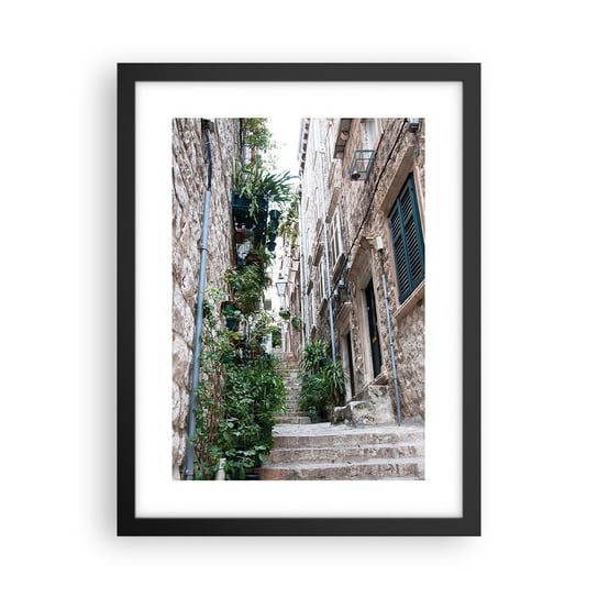 Obraz - Plakat - Starego miasta czar - 30x40cm - Chorwacja Miasto Architektura - Foto Plakaty na ścianę w czarnej ramie - Plakat do Salonu Sypialni ARTTOR ARTTOR