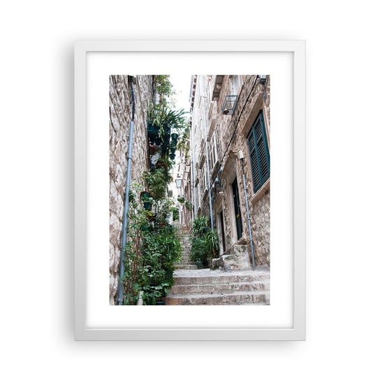 Obraz - Plakat - Starego miasta czar - 30x40cm - Chorwacja Miasto Architektura - Foto Plakaty na ścianę w ramie białej - Plakat do Salonu Sypialni ARTTOR ARTTOR