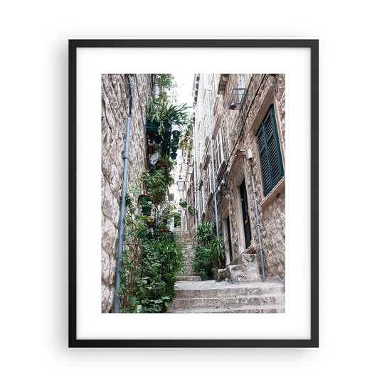Obraz - Plakat - Starego miasta czar - 40x50cm - Chorwacja Miasto Architektura - Foto Plakaty w ramie koloru czarnego do Salonu Sypialni ARTTOR ARTTOR